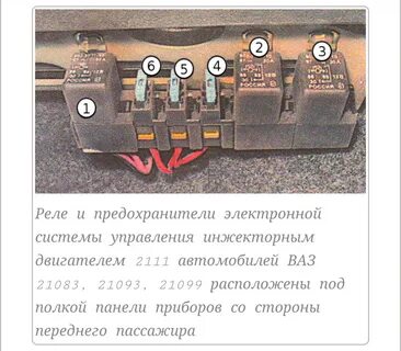 Где находится предохранитель на бензонасос ваз