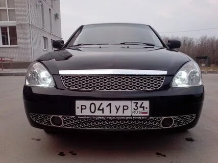 Решетка на радиатор на приора