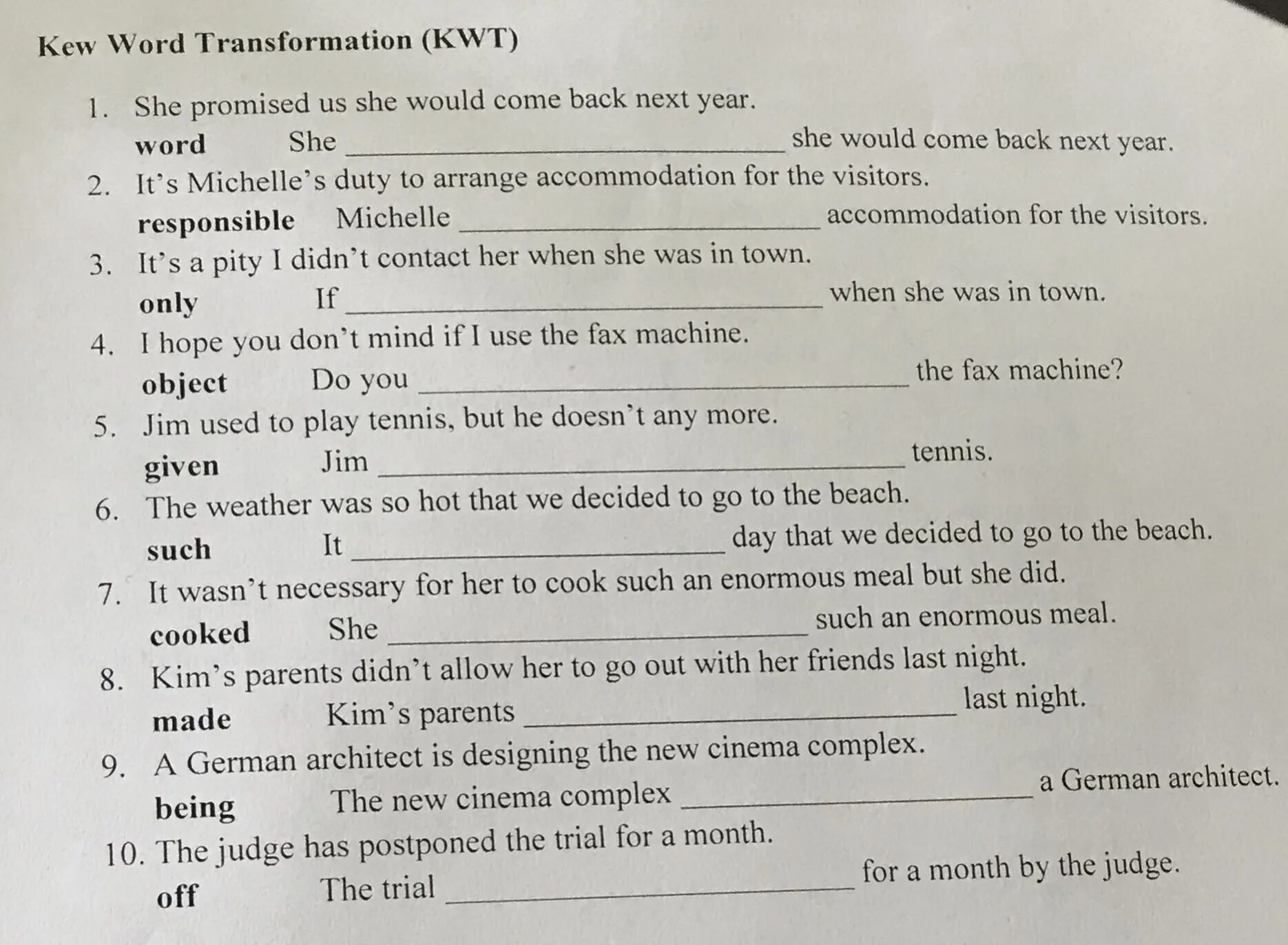 Transform words. Transform words