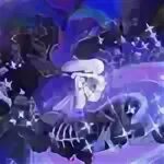Mili through patches of violet. Mili through patches of violet