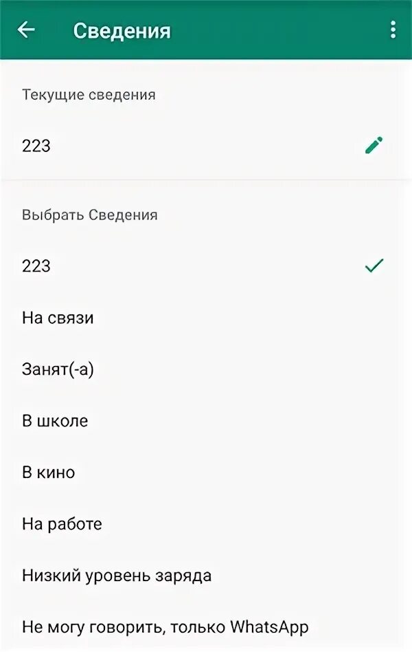 Что такое сведения в ватсапе. Что такое сведения в ватсапе