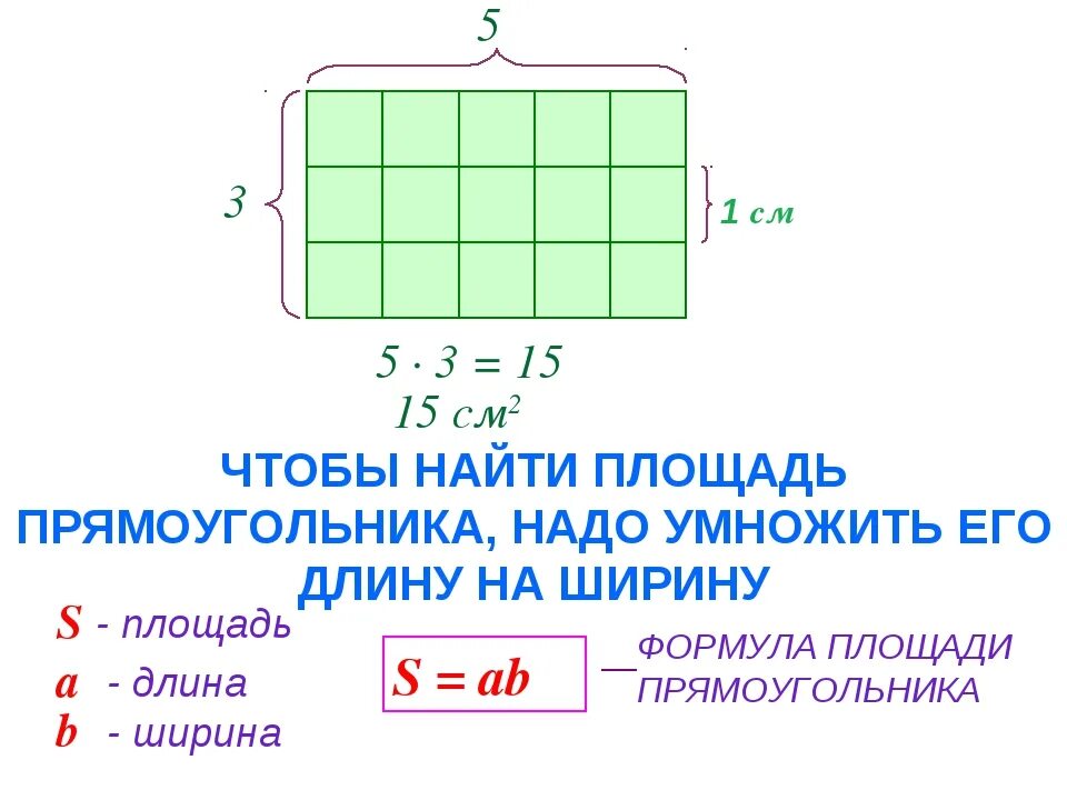Как найти площадь прямоугольника 1 см. Формула площади прямоугольника 5 класс математика. Как вычислить м2 прямоугольника. Формула нахождения площади прямоугольника. Формула нахождения площади прямоугольника 3 класс математика.