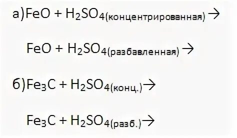 Fe h2so4 тип реакции