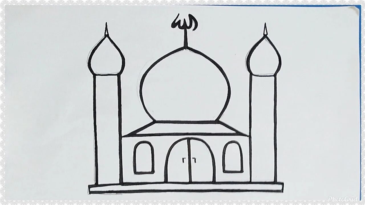 Фото мусульманского храма нарисовать Koleksi Gambar Sketsa Masjid sederhana sebagai media Belajar Mewarnai Gambar Y