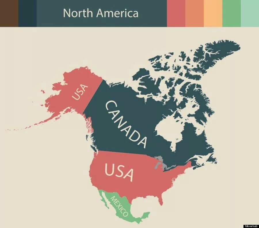 Самая развитая страна северной америки. Северная Америка США И Канада. Регионы Северной Америки. Североамериканский регион. Англо Америка и Центральная Америка.