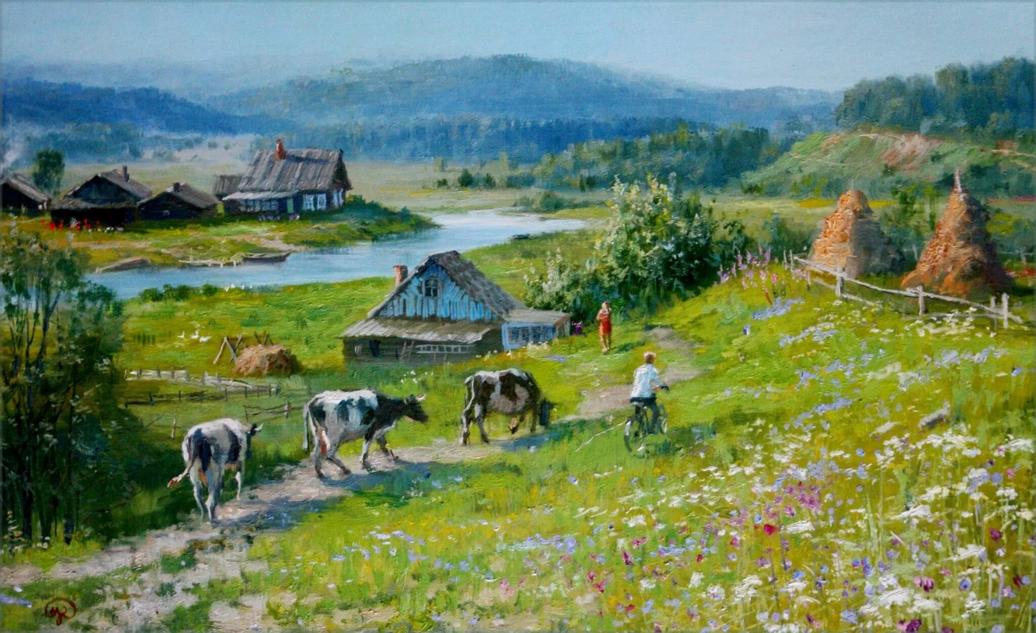 Жизнь картины художников. Художник Владимир Жданов сенокос. Владимир Жданов живопись деревня. Живопись Владимир Жданов сельские пейзажи с названиями. Владимир Андреевич Жданов сельский пейзаж.