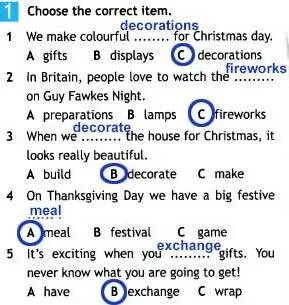 Choose the right answer usually