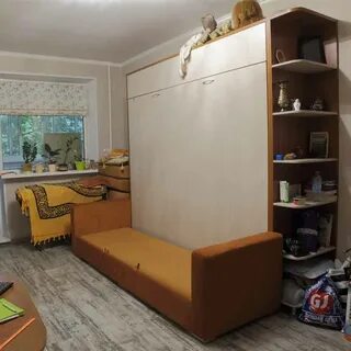 Кровать купе диваном