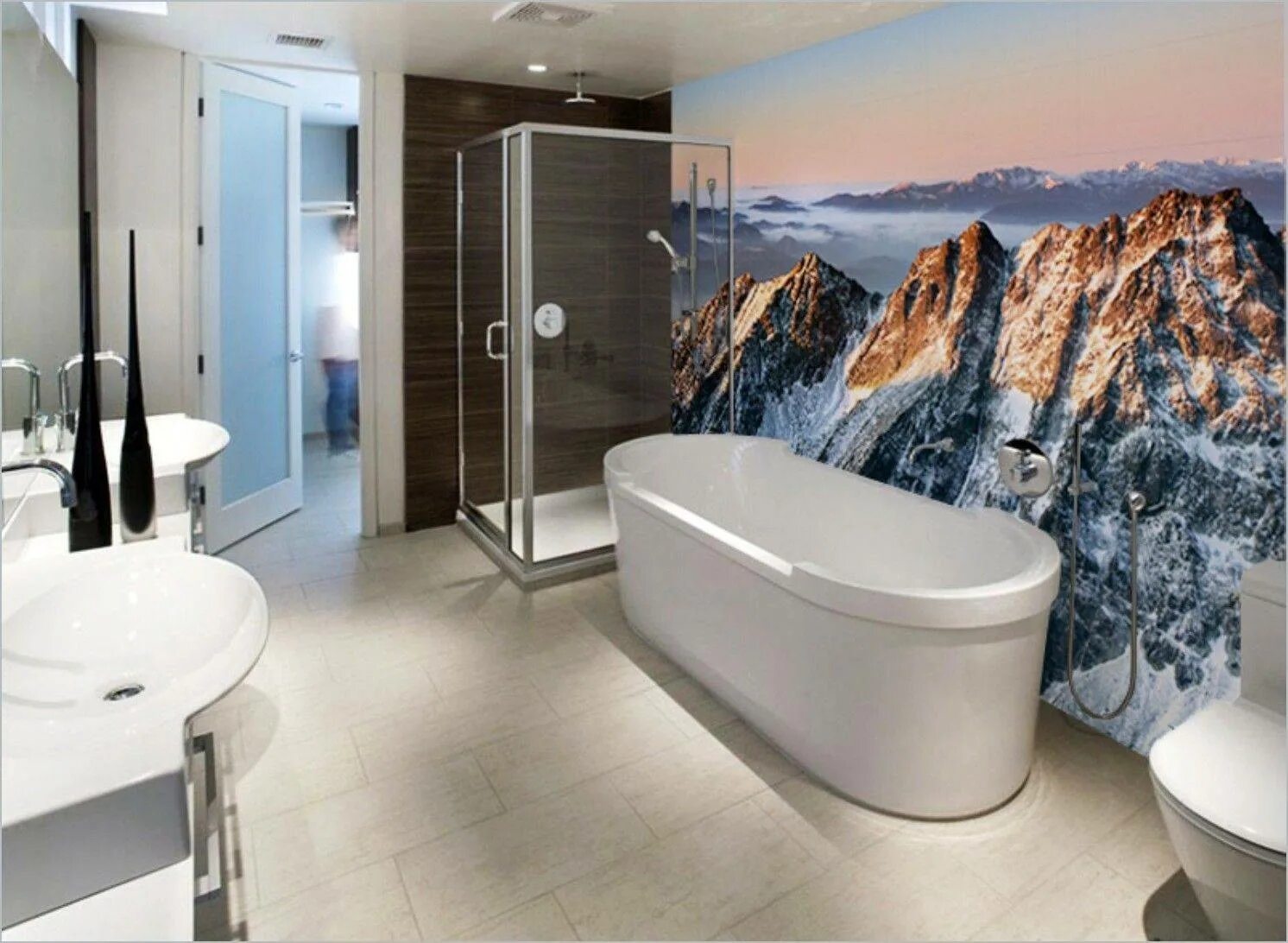 Красивые Ванные комнаты. Фреска в ванной комнате. Фотообои в ванной. Фотообои ванная комната.