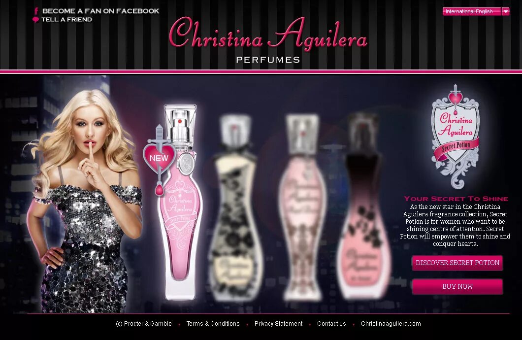 Secret potion. Christina Aguilera туалетная вода реклама.