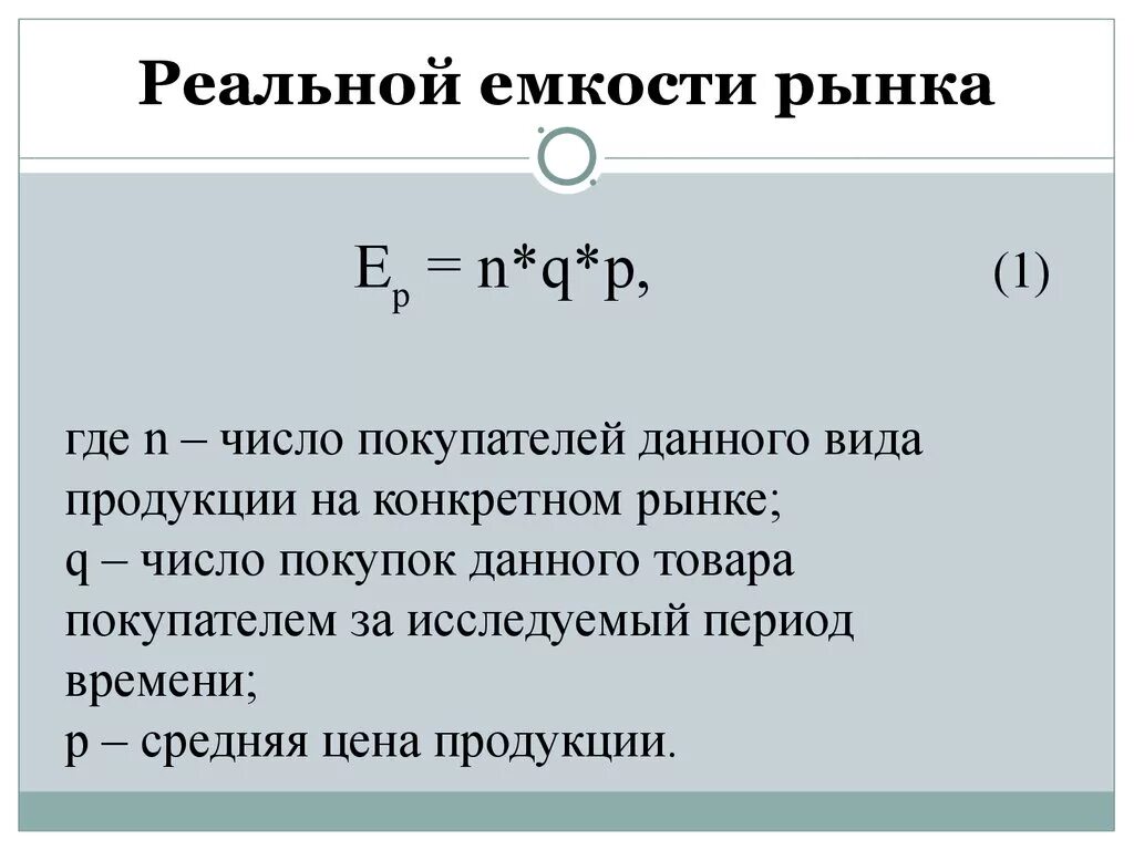 Число реализации 4. Реальная емкость рынка формула. Расчет емкости рынка формула. Как рассчитывается емкость рынка в маркетинге. Потенциальная и реальная емкость рынка.