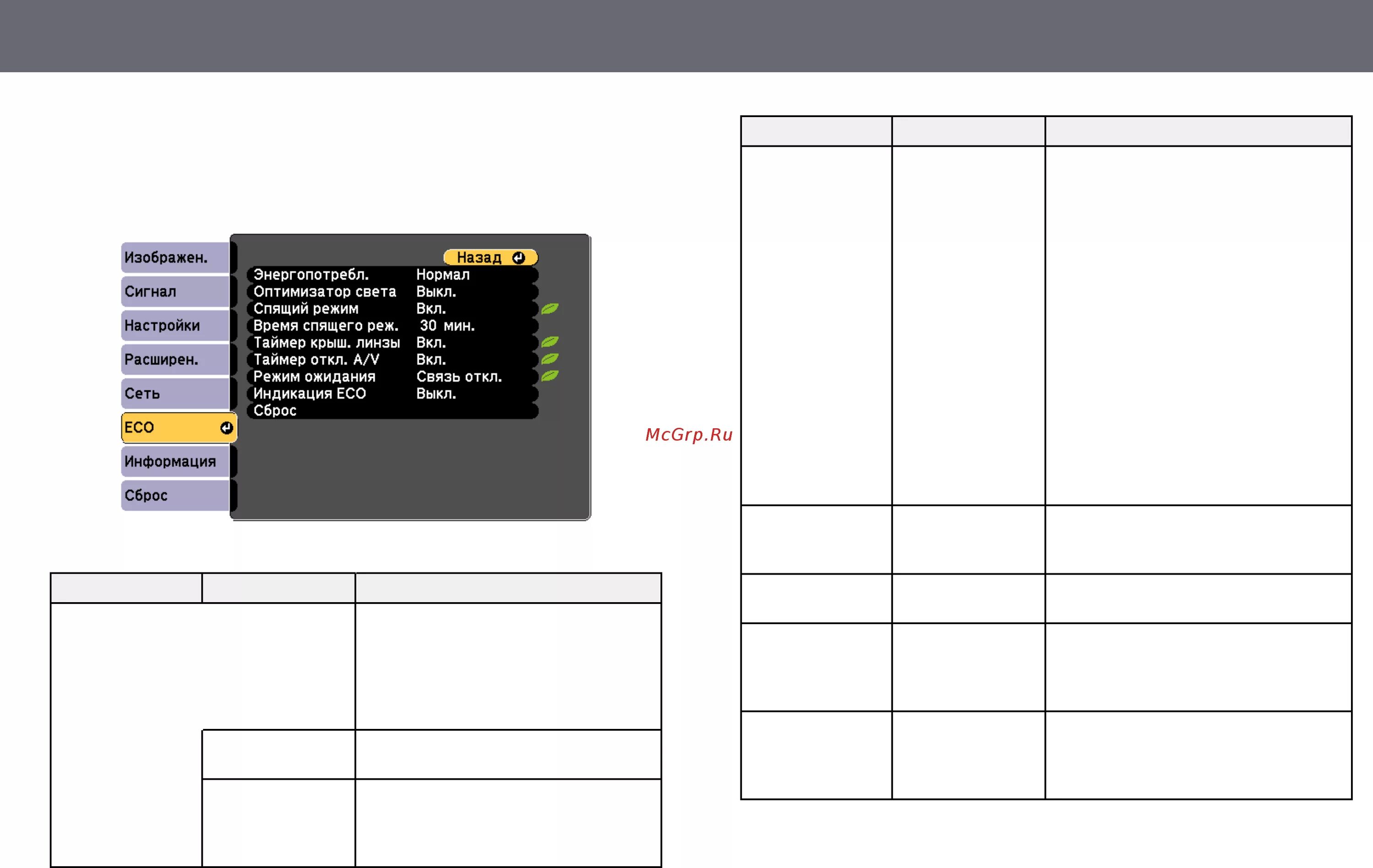 Проектор меню. Сервисное меню проектора Epson. Как выйти из меню проектора Epson.