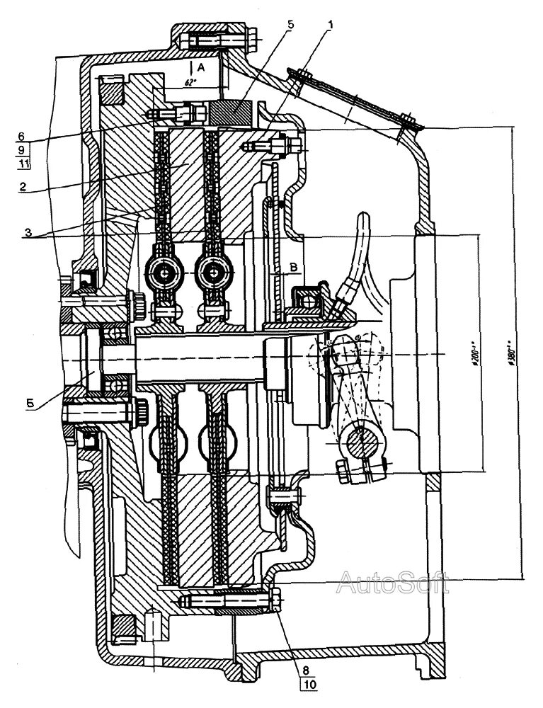 Схема установки сцепления камаз Механизм сцепления MFZ 430