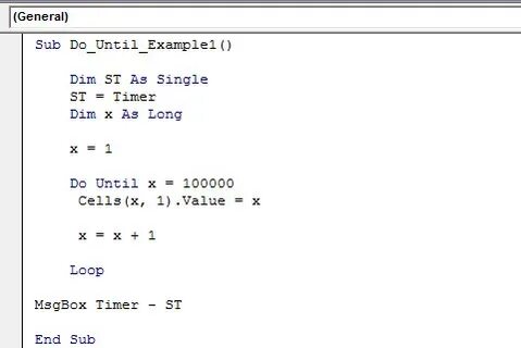 Until example