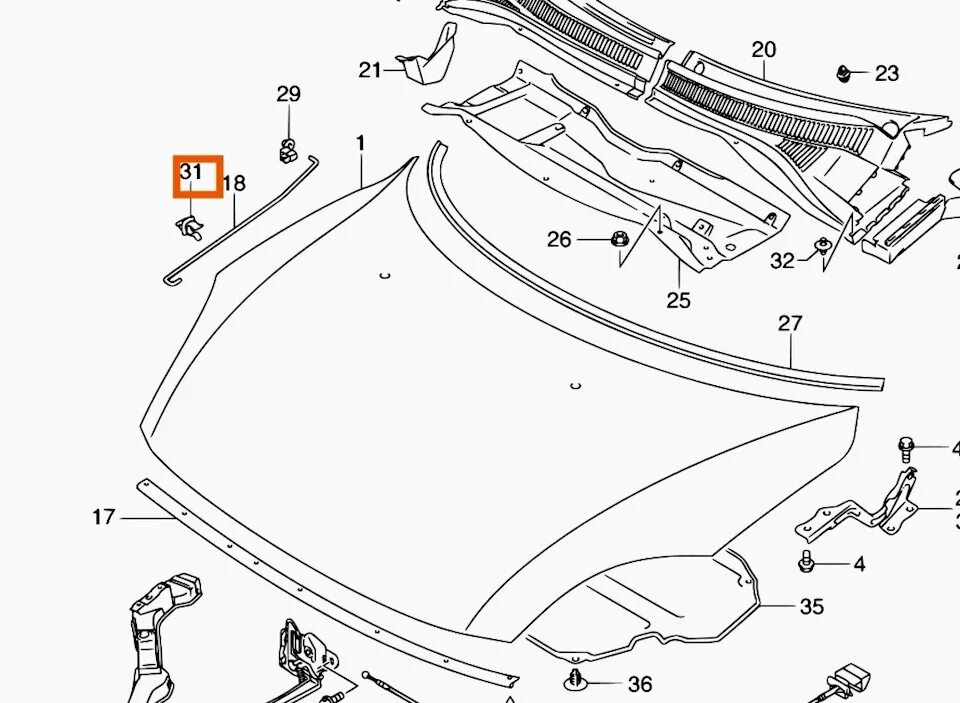Название деталей капота. Клипса упора капота Сузуки sx4. Клипсы крепления жабо Додж Караван 4. Клипсы для жабо Сузуки sx4.