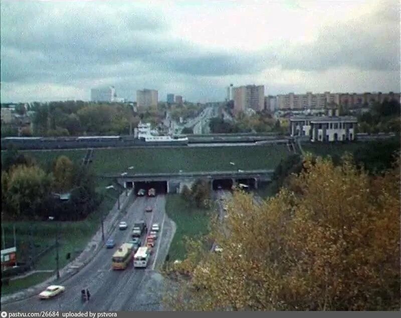Вид на Волоколамское шоссе. Волоколамское шоссе 1970 год.