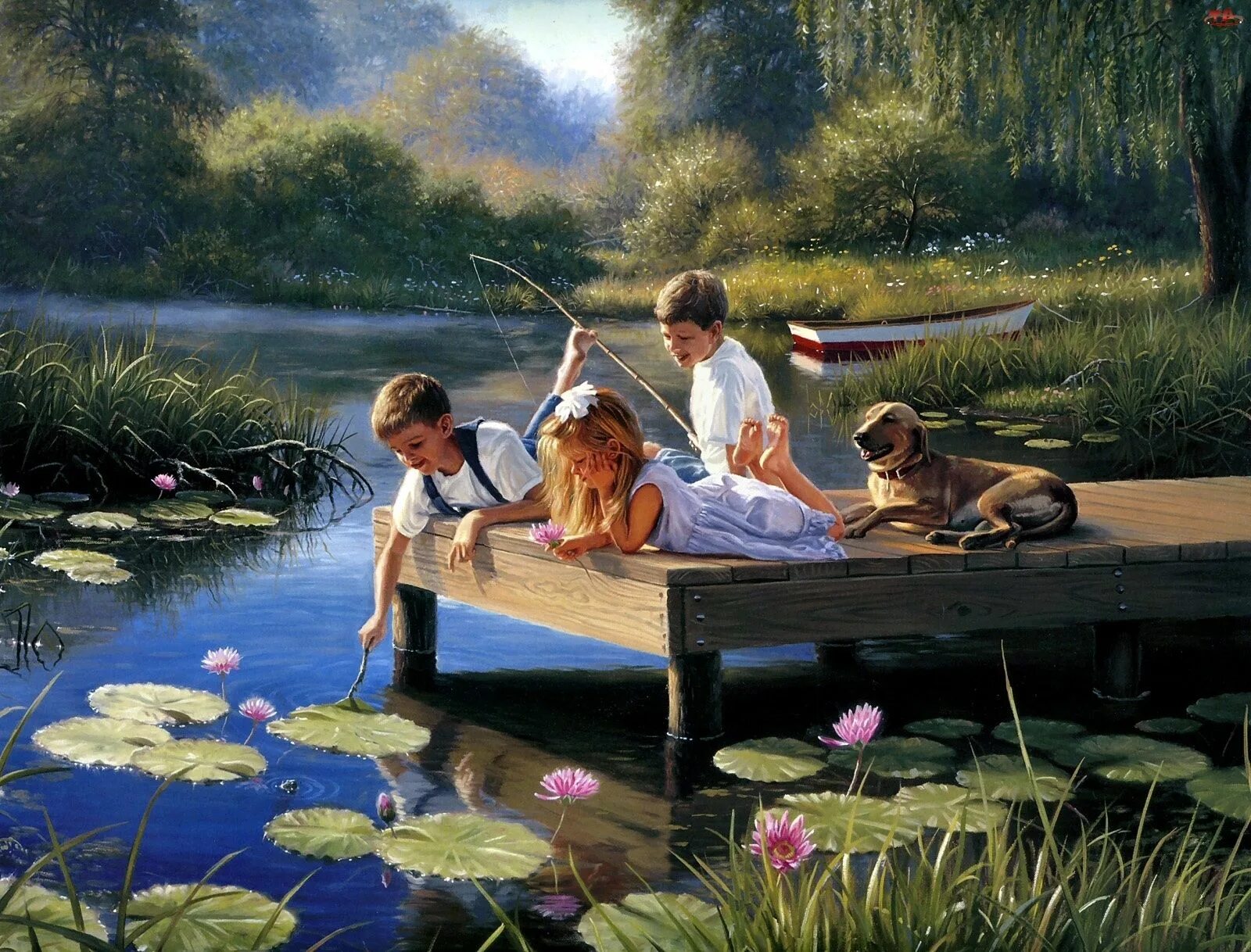 Умиротворенная картина. Художник Mark Arian дети.