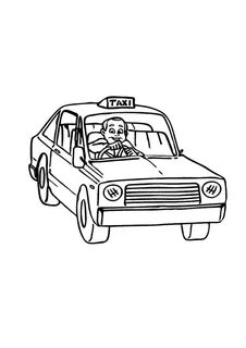 Раскраски машин такси