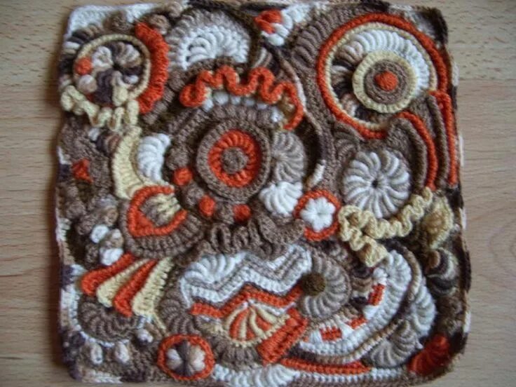 Вязание крючком техника фриформ. Техника вязания фриформ.