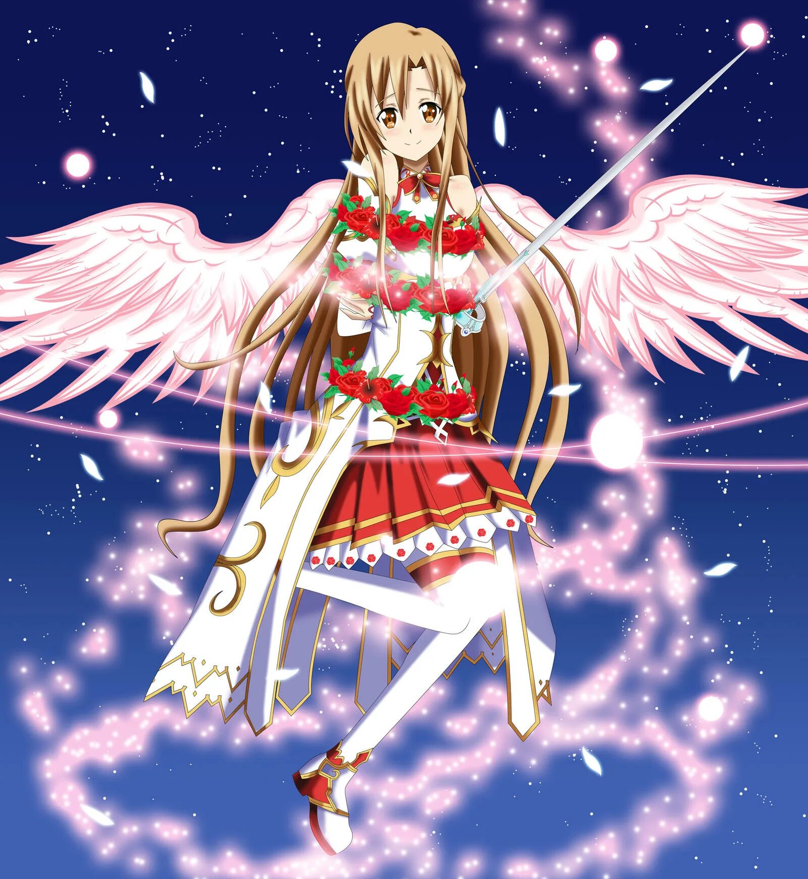 Yuki fan art. Асуна ангел. Асуна с крыльями САО. Асуна Юки в кимоно. Asuna Yuuki.