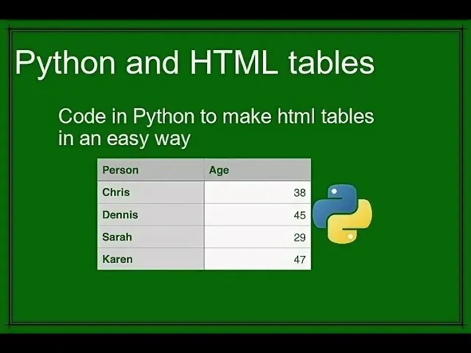 Создание таблиц в python. Создание таблиц в python
