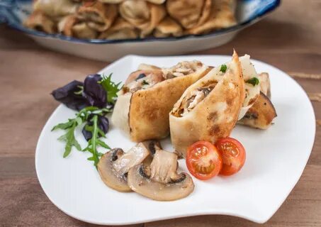 Блинчики с картофелем и грибами