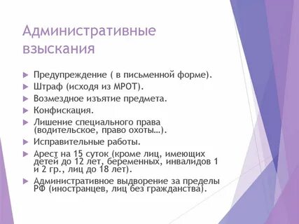 Административное предупреждение форма