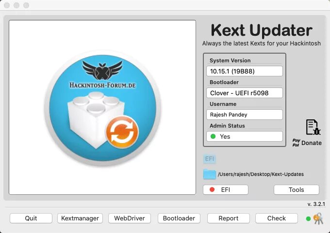 Clover kext. Kext. рамка для updater. kext helper. упдатер использование.