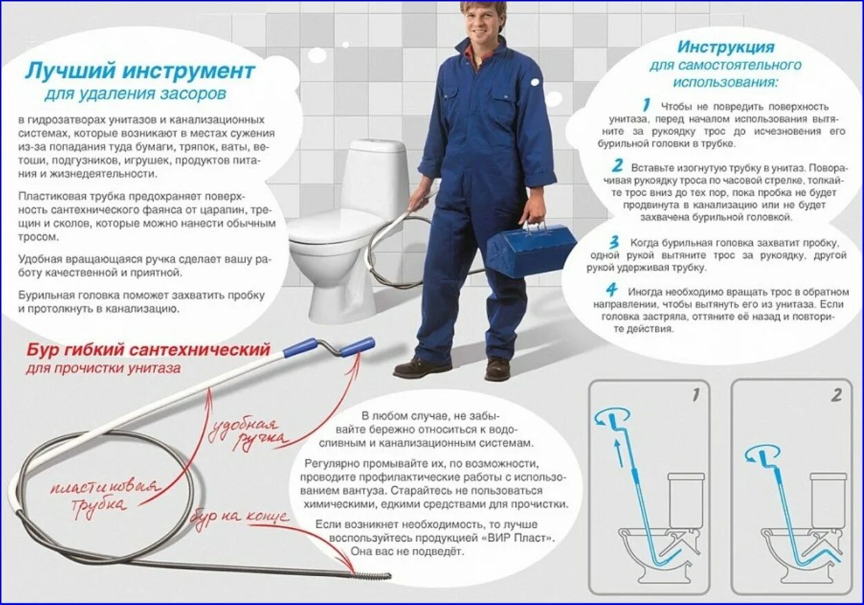 Как прочистить засор тросом. Как пользоваться тросом для прочистки канализации унитаза. Как пользоваться сантехническим тросом. Трос для чистки канализационных труб от засоров. Трос для прочистки канализационных труб как пользоваться унитаз.