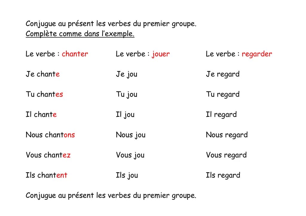 Present simple french. Глагол jouer во французском языке. Спряжение глагола jouer во французском. Проспрягать глагол на французском языке joue. Спряжение глаголов первой группы во французском языке.