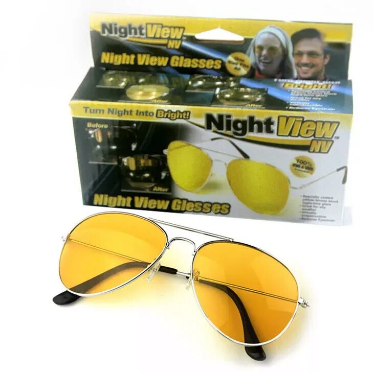 Очки ночного видения Night view Glasses. Антибликовые очки для водителя Night view NV. Очки антиблик(фара) (для водителей ТС). Очки для ночного вождения антифары. Очки для водителя ночью купить