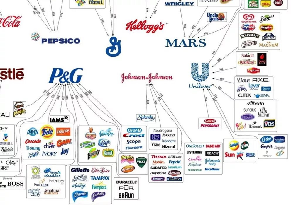 Кому принадлежит идея создания марки. Кому принадлежат бренды. Мировые корпорации бренды. Схема брендов корпораций. Бренды транснациональных корпораций.