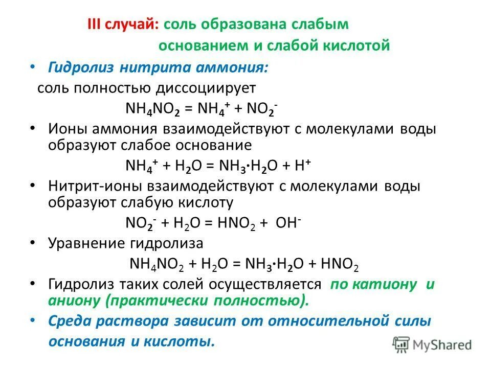 Ионное и молекулярное уравнение нитрата аммония. Гидролиз солей нитрита аммония. гидролиз солей аммония уравнения реакций. нитрит аммония гидролиз. гидролиз нитрита аммония уравнение.