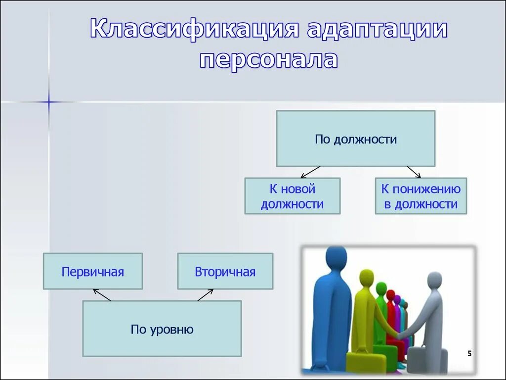 Адаптация персонала. Классификация адаптации персонала. Классификация видов адаптации персонала. Схема адаптации персонала предприятия.