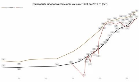 Средняя продолжительность жизни 2019 год