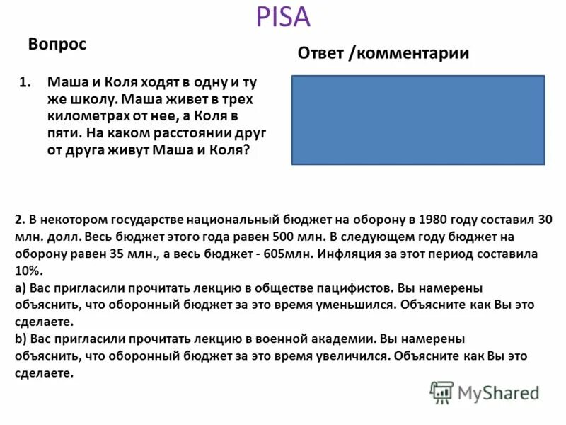 Ответь на вопрос почему маша живет 1. Ответ пиз. Маша и Коля.