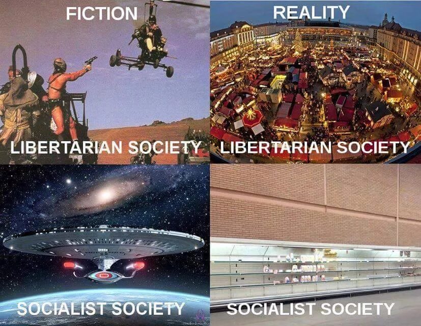 Real society. Libertarian Society. Reality vs Fiction. Libertarian Socialism.