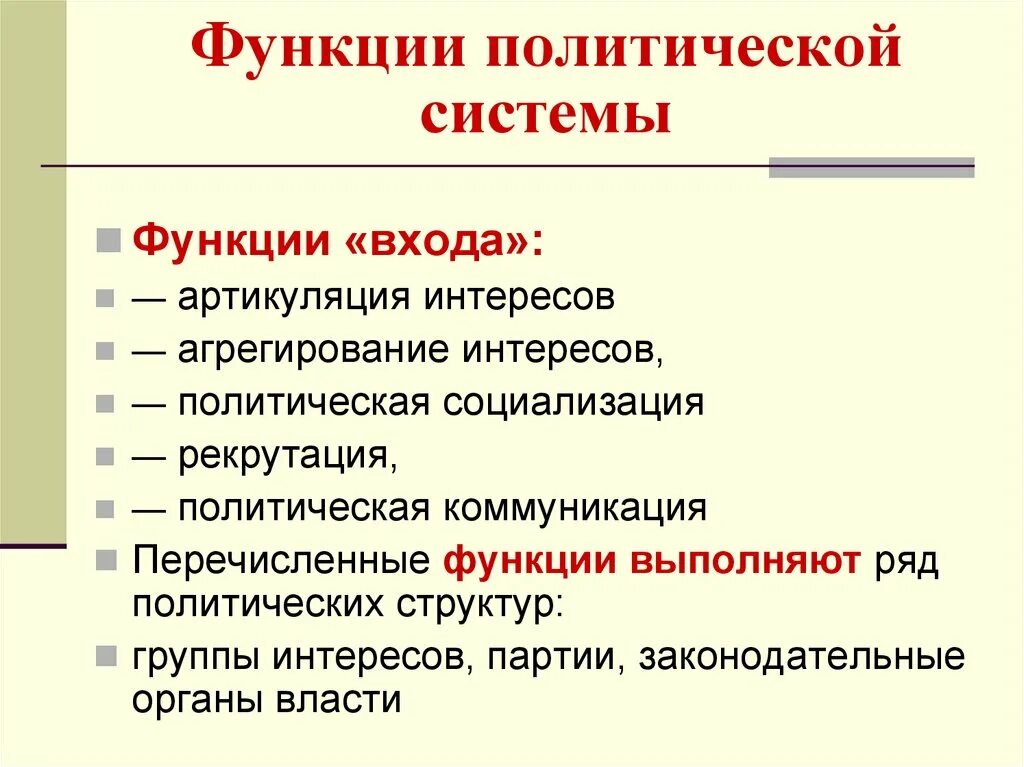Роль политического лидерства. Политическая партия типы. К функциям входа политической системы относится. Перечислите политические. Политическая институт.