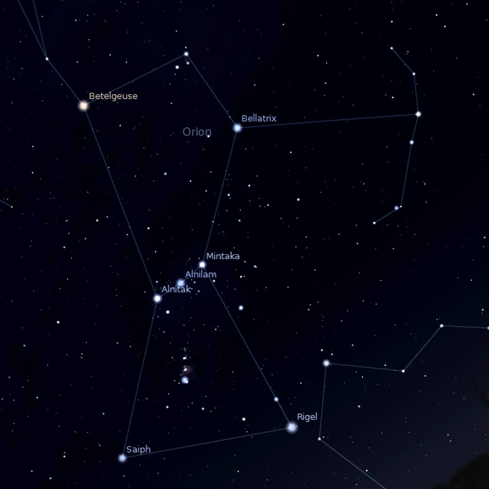 Звезда Беллатрикс Ориона. Минтака звезда в созвездии. Созвездие Орион. Созвездие Ореон происхождение. Орион ригель