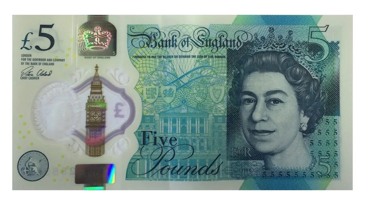 Банкнота 5 фунтов стерлингов. Английские 100 фунты стерлингов. Банкноты Великобритании 5 фунтов. Как выглядит купюра 5 фунтов стерлингов. 20 стерлингов в рублях