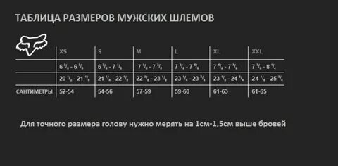 Размер шлема в см