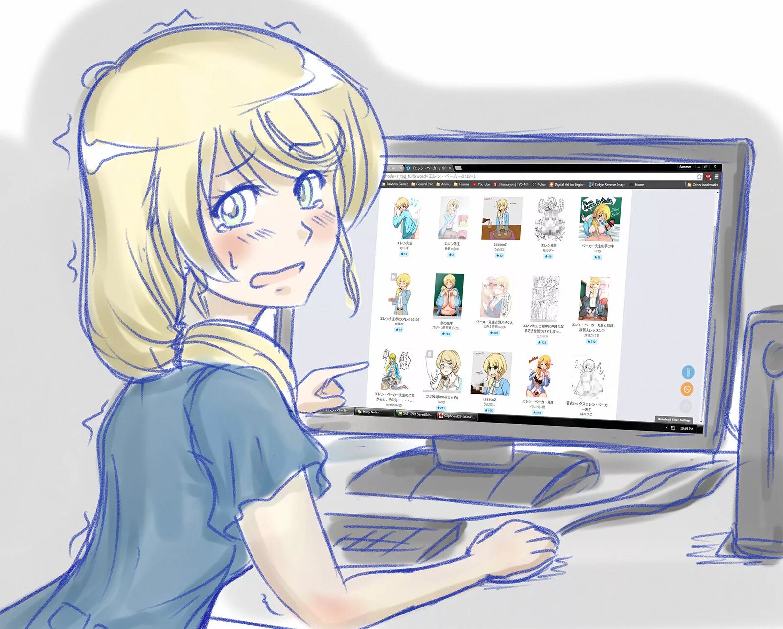 Rule 34 mobile. Ellen Baker эччи. Интернет тян.