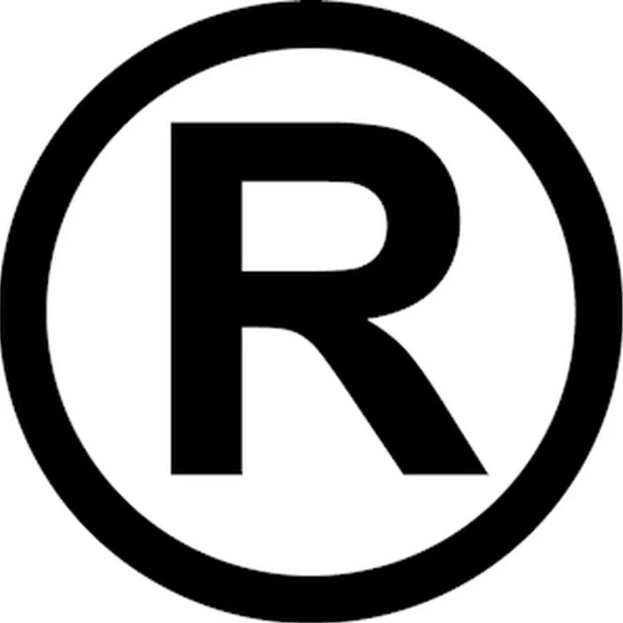 Icon r. Знак r. Логотип r. Знак r в круге. Значок торговой марки r.