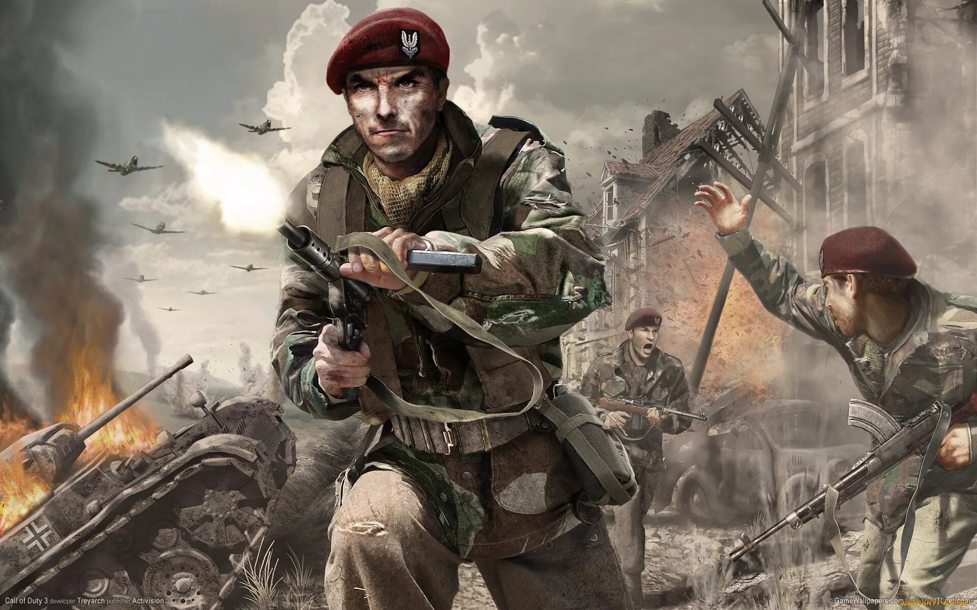 Британский коммандос Company of Heroes 2. Британские солдаты Call of Duty 2. Британский коммандос Call of Duty. Видео игры call of duty