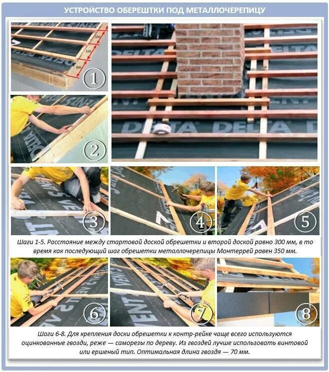 Расстояние под металлочерепицу. Обрешетка для металлочерепицы шаг 350. Монтаж обрешетки для металлочерепицы. Расстояние под металлочерепицу. Металлочерепица монтеррей обрешетка 150х25.