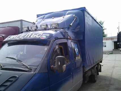 Спойлер на крышу газель
