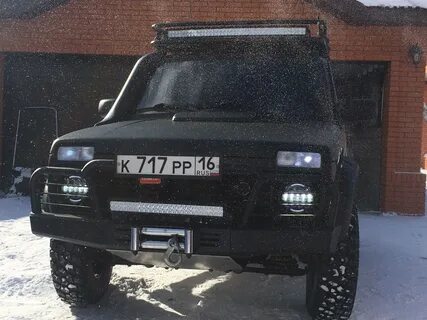 Установка светодиодной балки на ниву