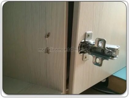Ремонт петли двери шкафа дсп