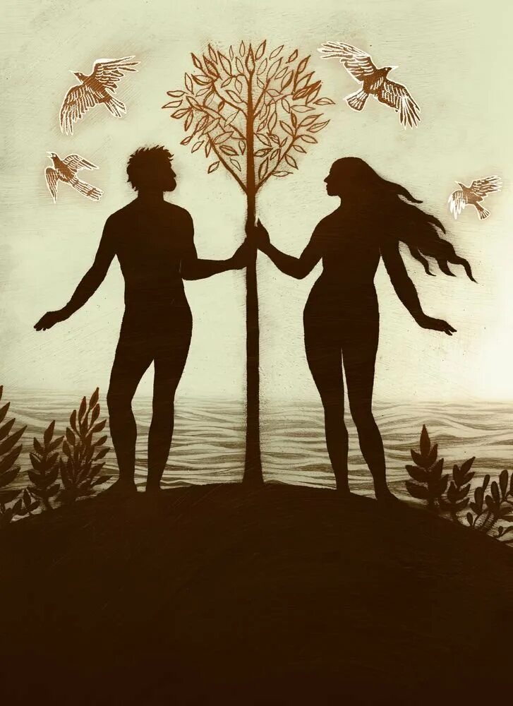 История любви адама и евы. Изображение Адама и Евы.