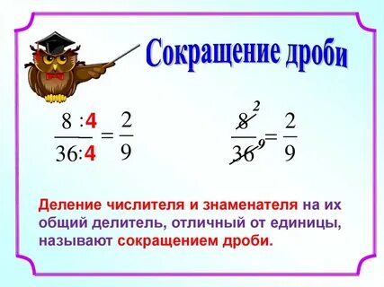 Сократимая обыкновенная дробь
